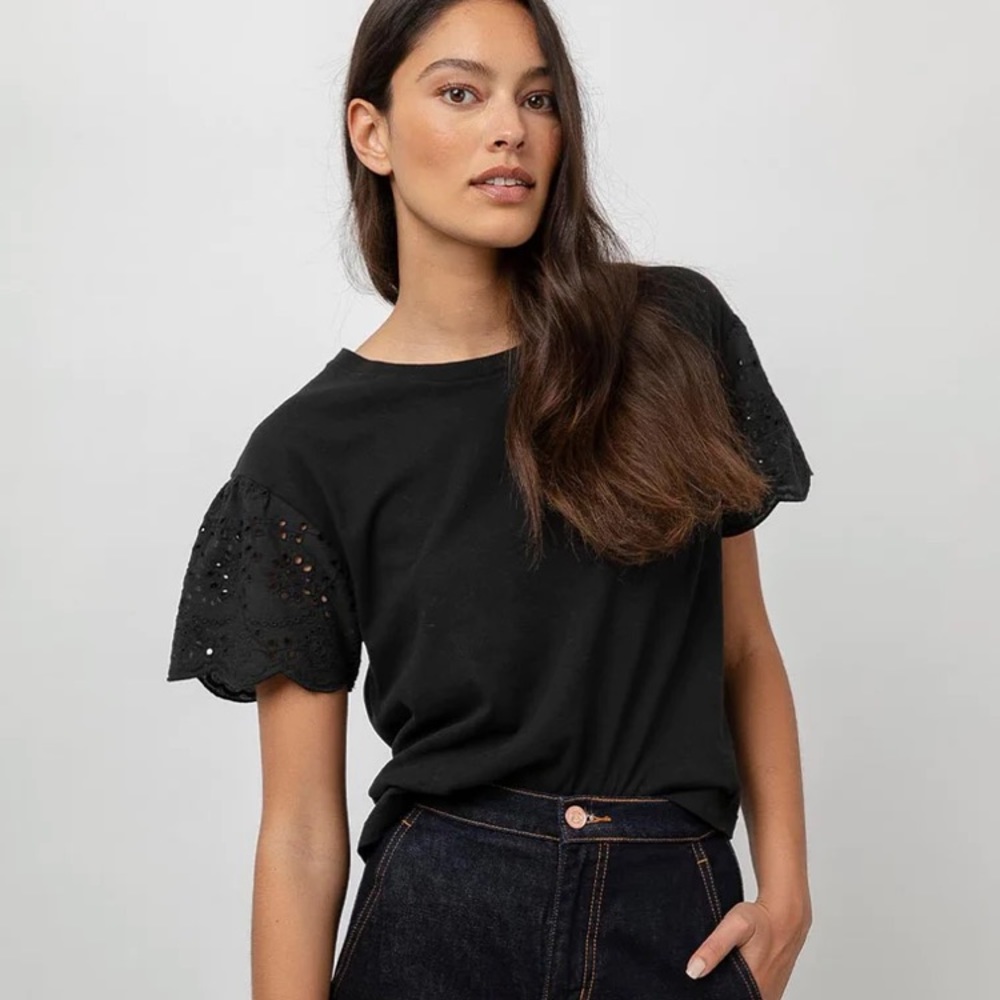 NWT Rails Georgia T-Shirt in Black. Size XS - Picture 2 of 9